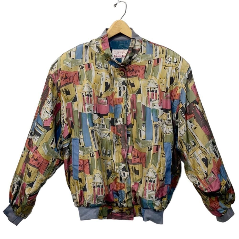 Colorful Patterned Bomber Jacket - Picture 2 of 8